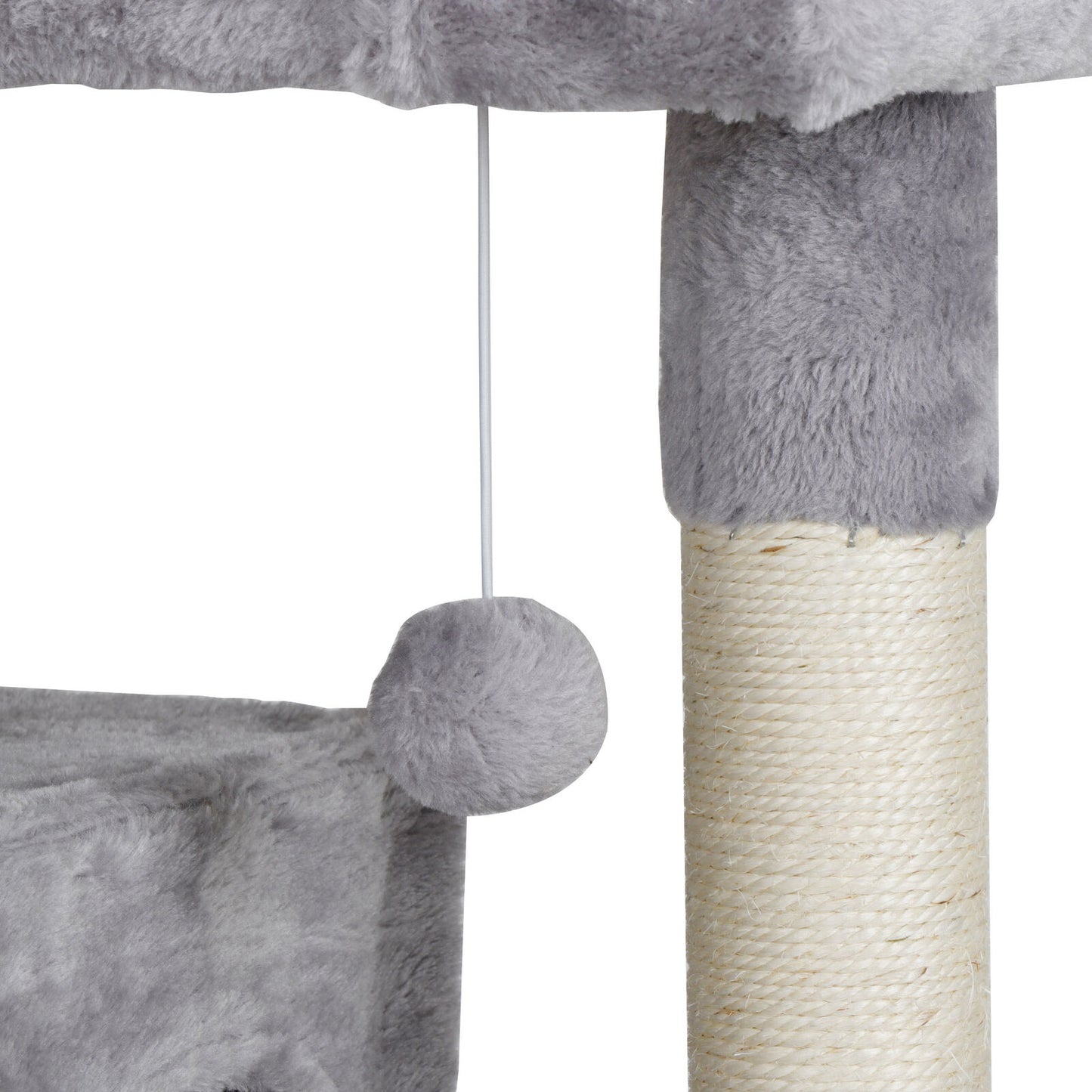 Activity Tower Pet Cat Tree 53" Kitty Furniture with Sisal-Covered Scratch Post